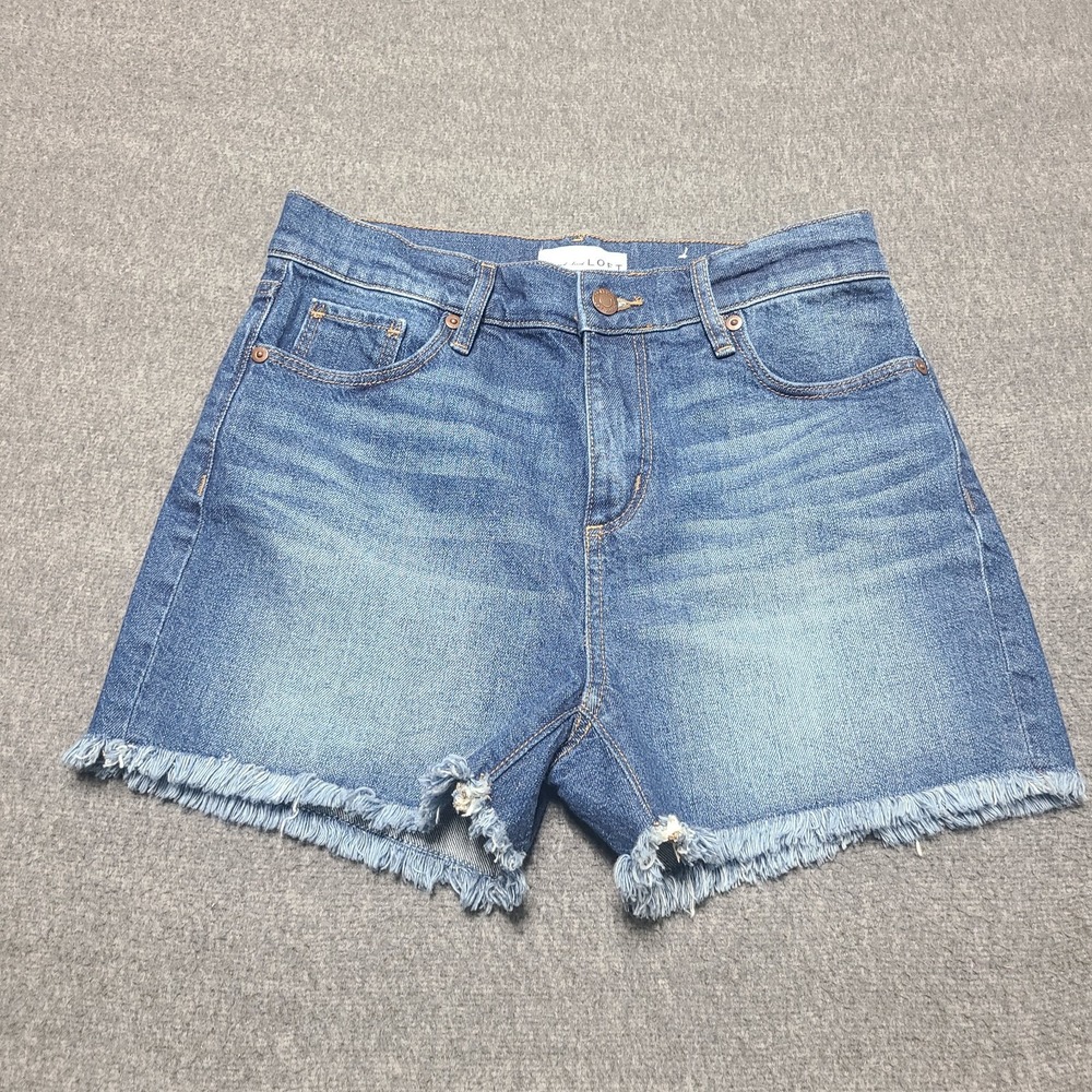 LOFT Denim Cutoff Frayed Hem Shorts Blue‎ Size 24x00